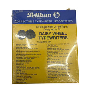 Pelikan 3779 Correctable Typewriter Lift-Off Tapes 6 Pack for Daisy Wheel